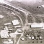 Aerial view of Yungaburra Mill believed taken mid 1960's.  Bridge over railway in lower left